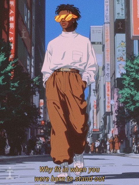 Black Art Characters, It Boy Aesthetic, Anime Streetwear Art, Streetwear Magazine, Trill Art, My Art Style, Anime Streetwear, Afrocentric Art, Black Art Painting