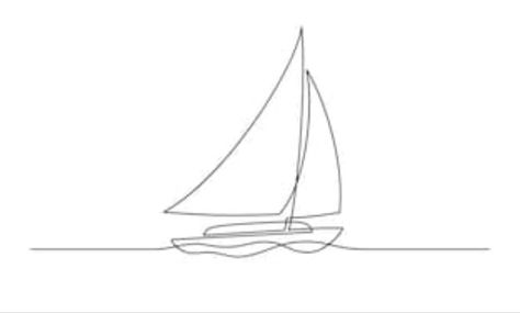 Line drawing Saul Boat Tattoo, Single Line Sailboat Tattoo, Sailboat Line Drawing, Tiny Sailboat Tattoo, Sailboat Drawing Simple, Little Boat Tattoo, Small Sailboat Tattoo, Sailboat Tattoo Simple, Boat Line Drawing