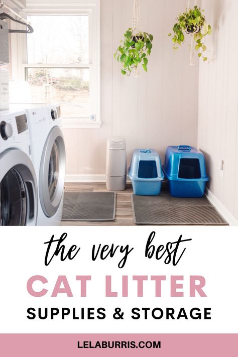 best cat litter box storage and supplies Cat Litter Set Up, Litterbox Solutions, Litter Box Storage, Cat Liter, Tidy Cat Litter, Best Litter Box, Best Cat Litter, Tidy Cats, Pet Organization