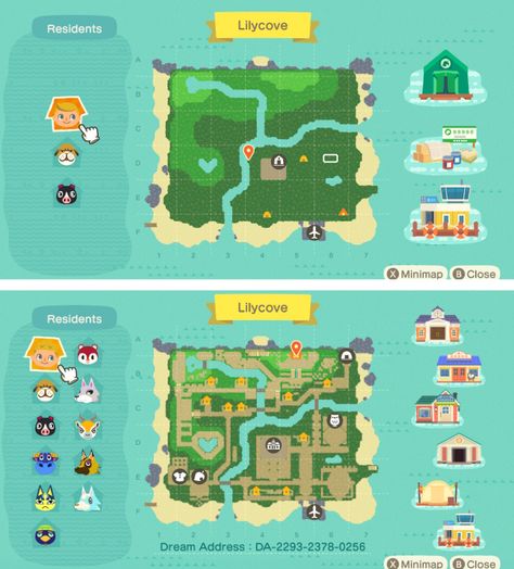 Map Layout, Animal Crossing 3ds, Animal Crossing Guide, Animal Crossing Characters, Animal Crossing Villagers, Island Map, New Animal Crossing, Animal Crossing Qr, Animal Games