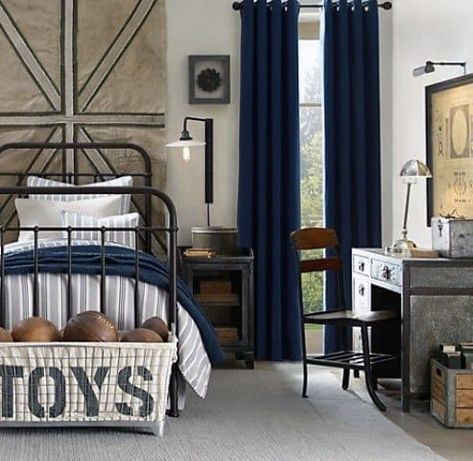 Top 70 Best Teen Boy Bedroom Ideas - Cool Designs For Teenagers Restoration Hardware Kids, Book Crate, Teenager Bedroom Boy, Teenage Boy Room, Boys Bedroom Furniture, Toy Bin, Boys Room Design