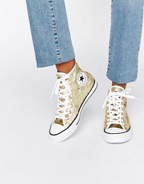 New shoes & accessories | The latest shoes | ASOS Sequin Converse, Sparkly Converse, Converse Gold, Glitter Converse, Hi Top Sneakers, Outfits With Converse, Prom Shoes, Converse Sneakers, Jeffrey Campbell Shoes