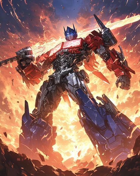 Bayverse Optimus Prime Fanart, Megatron And Optimus Prime, Human Optimus Prime, Transformers One Optimus Prime, Optimus Prime Cartoon, Optimus Prime Pfp, Optimus Prime Comic, Megatron Wallpaper, Optimus Prime Design