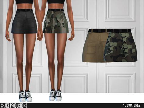 Skirt Sims 4 Cc, Skirt Sims 4, Sims Community, Cargo Skirt, Sims 4 Clothing, Sims 4 Cc, The Sims Resource, Sims Resource, Color Shorts