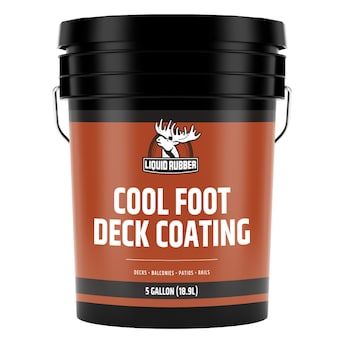 Liquid Rubber Cool Foot Deck Coating Pale Brown Flat Interior/Exterior Porch and Floor paint (5-Gallon) in the Porch & Floor Paint department at Lowes.com Pressure Treated Deck, How To Apply Polyurethane, Liquid Rubber, Floor Paint, Deck Paint, Porch Flooring, Cool Deck, Flat Interior, Misty Grey