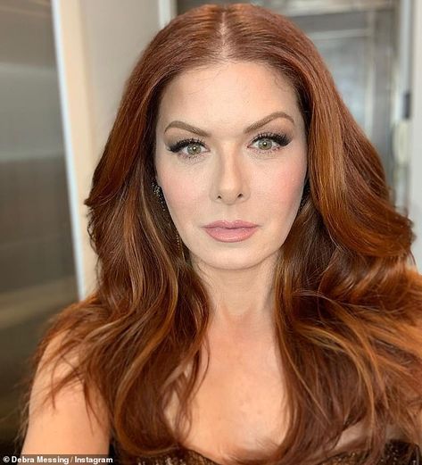 Debra Messing, 50, looks almost unrecognizable in Instagram selfies as her followers demand to know | Daily Mail Online I Am Committed, Brown Hair Color Shades, Famous Directors, Debra Messing, Katie Couric, Under The Knife, Star Makeup, Hair Raising, Hazel Eyes