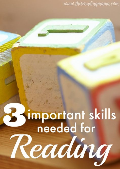 3 Important Skills Needed for Reading - 7 day series | This Reading Mama Phoneme Blending, Sounding Out Words, Reading Help, Preschool Literacy, Struggling Readers, Reading Intervention, Rhyming Words, Phonemic Awareness, Reading Resources