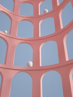 Futurism Architecture, Chill Space, Dreamscape Architecture, Pink Palace, Hidden Places, Rainbow Aesthetic, 3d Illustrations, Pastel Pink Aesthetic, Aesthetic Pastel