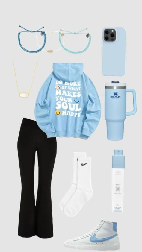 Preppy Outfits For Elementary School, Blue Outfit Preppy, Preppy Outfits For School Spirit Week, Preppy Fits With Jeans, Preppy Outfits For School 10-12, Blue School Outfits, Preppy Blue Outfits, Preppy Outfits Blue, Cute Outfits Preppy