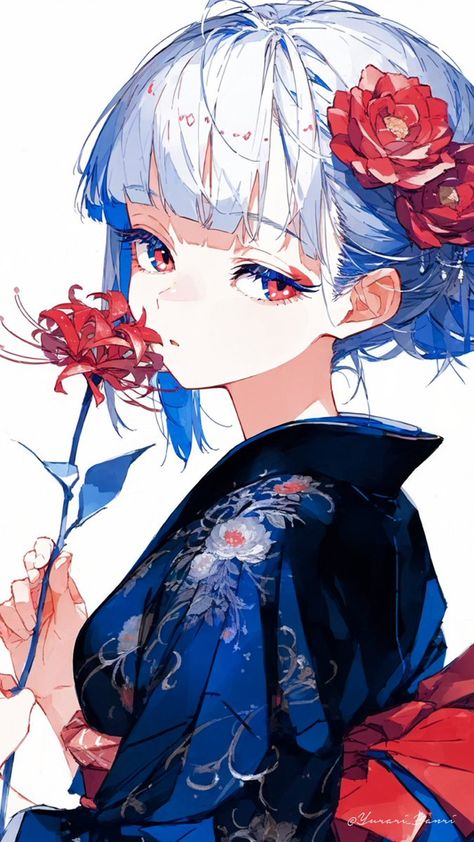 Kimono Drawing, Anime Kimono, Image Swag, Anime Eyes, Anime Best Friends, Anime Sketch, Cute Anime Pics, Cute Illustration