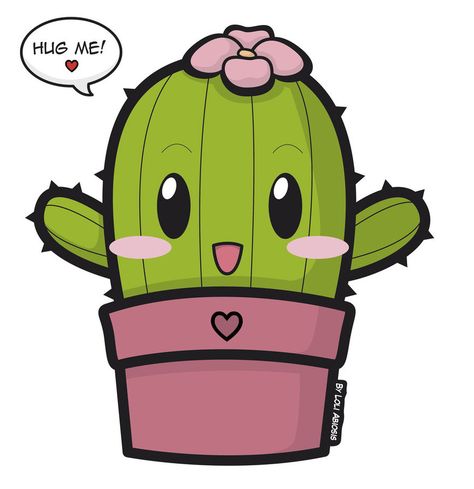 Kawaii Cactus, Cartoon Cactus, Cactus Drawing, Sweet Drawings, Cactus Stickers, Retro Wallpaper Iphone, Cactus Art, Cute Kawaii Drawings, Kawaii Doodles