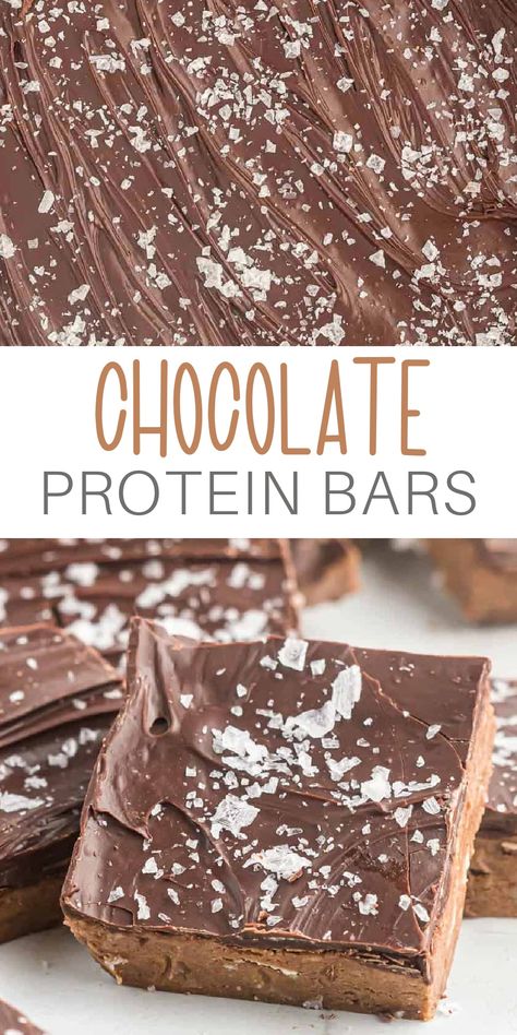 These chocolate protein bars are so delicious and full of protein and healthy fats. Perfect for an on the go snack or a healthier dessert when you are craving something sweet! Chocolate Protein Bars Homemade, Low Carb High Protein Bars, G2g Protein Bar Recipe, Easy Protein Bars Homemade, High Protein Low Sugar Snacks, Go Macro Bars, High Protein Bars Homemade, Protein Bars For Kids, Yogurt Protein Bars