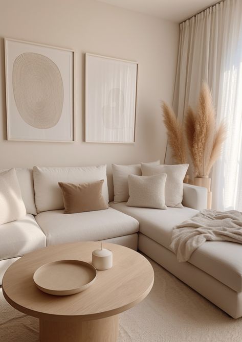 Minimalist Living Room Decor, Beige Living Rooms, Apartment Living Room Design, Neutral Living Room, Home Design Living Room, Apartment Decor Inspiration, Decor Home Living Room, Living Room Decor Apartment, Living Room Inspo