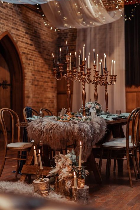 Viking Style Home, Viking Style Interior Design, Nordic Party Decor, Medieval Inspired Home Decor, Modern Viking Decor, Viking Wedding Reception, Viking Centerpieces, Viking Kitchen Ideas, Viking Aesthetic Home