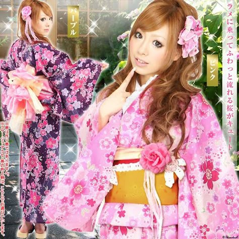 pose Gyaru In Kimono, Gyaru Yukata, Gyaru Kimono, Gyaru Magazine, Gyaru Clothes, Tokimeki Memorial, Cute Gyaru, Hime Gal, Gyaru Outfit