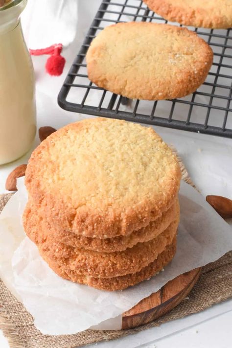 These 2-ingredient Cookies are healthy almond flour cookies crispy on the edges, chewy in the middle and the most simple cookies you'll ever make ! Plus, these almond cookies are  also egg-free, dairy-free, gluten-free and vegan approved! Healthy Almond Flour Cookies, Almond Flour Lemon Cookies, Conscious Plant Kitchen, 2 Ingredient Cookies, Almond Flour Recipes Cookies, Healthy Sugar Cookies, Vegan Shortbread Cookies, Vegan Gluten Free Cookies, Egg Free Cookies