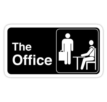 "The Office TV Show Logo" Stickers by Chris Jackson | Redbubble Tv Show Logo, Chalkboard Wall Bedroom, Tv Show Logos, The Office Stickers, The Office Tv Show, Show Logo, The Office Show, Office Logo, Office Tv Show