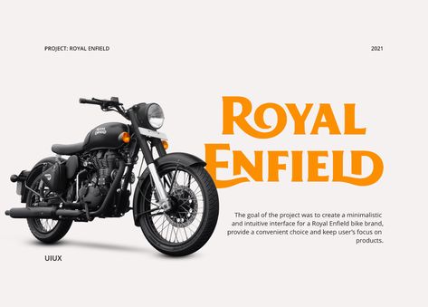 Royal Enfield | UIUX on Behance Royal Enfield Creative Ads, Royal Enfield Poster, Royal Enfield Bike, Bike Ads, Enfield Bike, Enfield Classic, Bike Poster, Bike Brands, Webpage Design