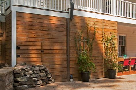 Under Deck Storage Ideas, Deck Storage Ideas, Under Deck Landscaping, Under Deck Storage, Deck Enclosures, Decking Fence, Deck Landscaping, Deck Skirting, Under Deck