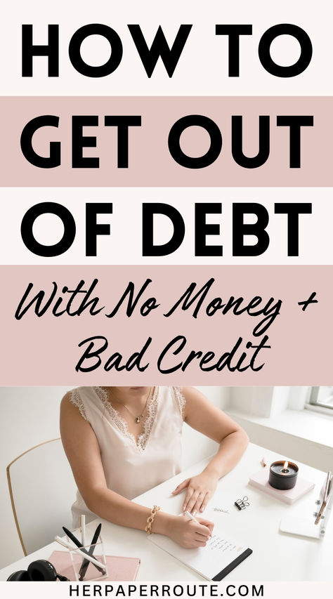 There is no doubt that getting out of debt is challenging for anyone. This now becomes even more tricky when you don’t have any money to spare and you have bad credit. However, it’s a common way of life, and it’s fair to say that many people have been in debt or are going to be in debt at some point in their lives. That’s possibly why you’re reading this article. You’re sick of being in debt and want to get out of it but don’t know how because of your low income or high interest rates. Paying Off Debt, Paying Off Credit Cards, Debt Repayment, Out Of Debt, Debt Management, Free Living, No Money, Get Out Of Debt, Low Income