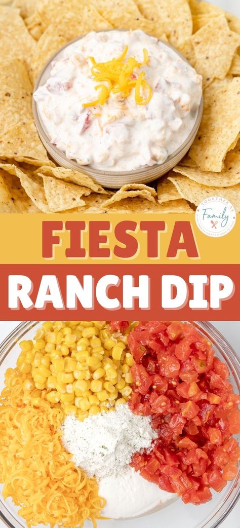 Corn Dip With Sour Cream And Rotel, Corn Rotel Dip Sour Cream, Fiesta Chip Dip, Ranch Rotel Dip, Sour Cream And Rotel Dip, Corn Dip With Ranch Packet, Zesty Ranch Dip, Rotel Ranch Dip, Sour Cream Rotel Ranch Dip