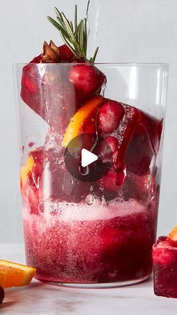 Drinks Recipe, Pomegranate Juice, Ice Cubes, Ice Cube, Merry And Bright, Fall Recipes, Pomegranate, Holiday Recipes, Juice