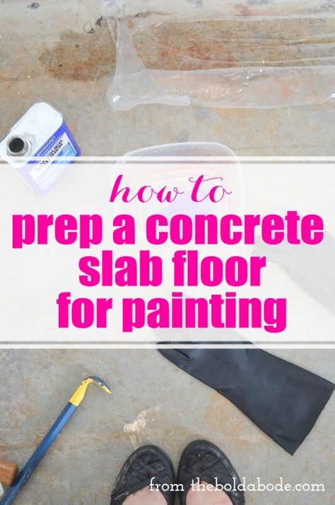 How to Prep a Concrete Slab Floor for Painting: Removing the tack strips and glue so you can sand and paint. Remove Paint From Concrete, Paint Concrete, Clean Concrete, Painted Concrete, Painted Concrete Floors, Painted Front Porches, Painting Concrete Porch, Porch Steps, Porch Flooring