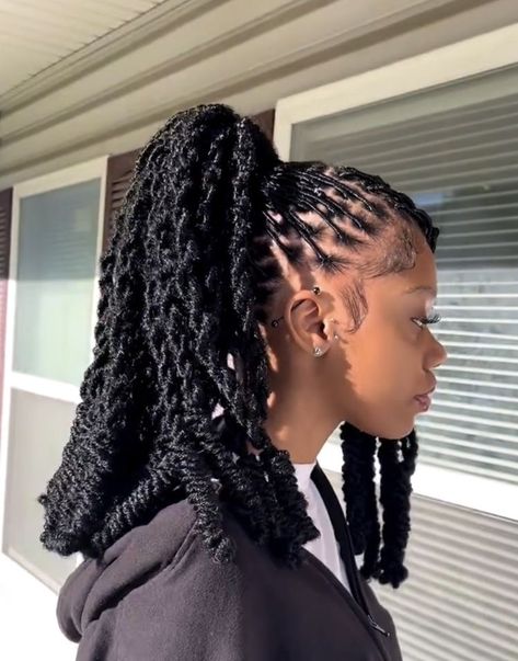 Short Box Braids Hairstyles, Big Box Braids Hairstyles, Short Locs Hairstyles, Quick Natural Hair Styles, Faux Locs Hairstyles, Cute Braided Hairstyles, Braids Hairstyles Pictures, Cute Box Braids Hairstyles, Hair Twist Styles