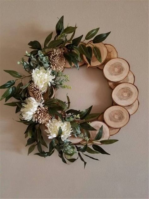 Dekoratívne Vence, Primitive Wreath, Cottage Wreath, Wreath Wall Decor, Natural Wreath, Wooden Wreaths, Country Wreaths, Deco Nature, Christmas Centerpieces Diy