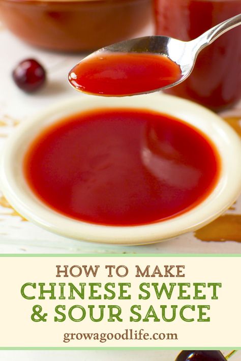 Chinese Sweet And Sour Sauce, Sweet N Sour Sauce, Sour Recipes, Cherry Sauce Recipe, Sweet N Sour Sauce Recipe, Sweet And Sour Recipes, Homemade Chinese Food, Sweet And Sour Sauces, Cherry Sauce