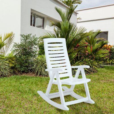 Wooden Rocker, Black Dining Room Chairs, Rocker Chairs, Chair White, Outdoor Rocking Chairs, Chair Bed, Plastic Chair, Beachcrest Home, Living Room Chairs