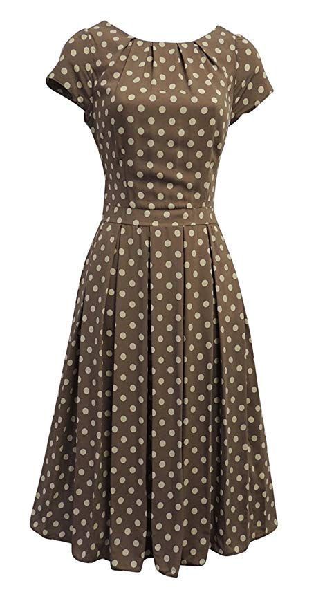 1940s Fashion Women, Sukienki Maksi, 1940s Fashion Dresses, 40s Dress, Dresses 40s, 1940s Dresses, Womens Vintage Dresses, Polka Dress, 1940s Fashion