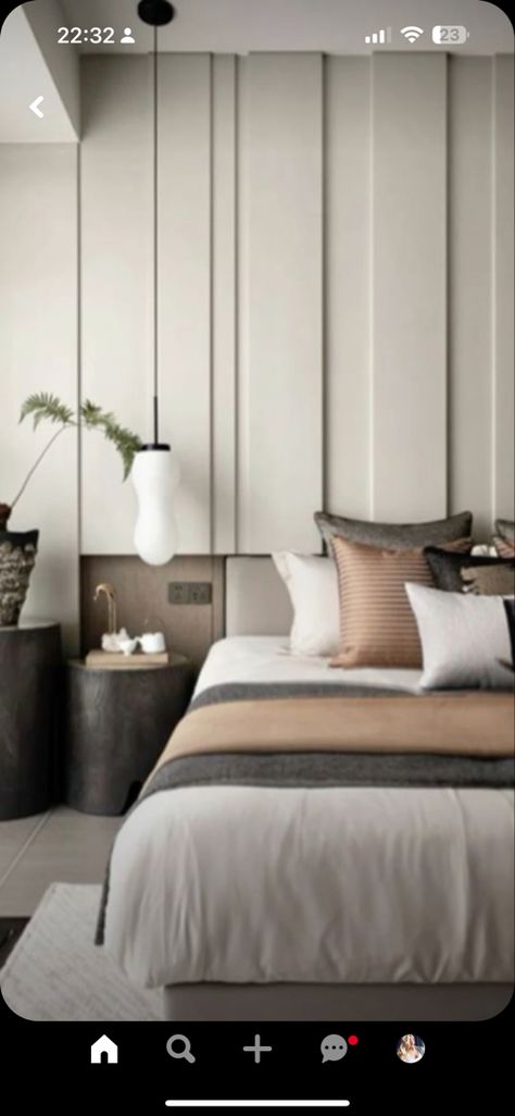 Bedroom Inspirations Modern, Bedroom Decor Contemporary, Masculine Bedroom Decor, Modern Dining Room Lighting, Bedroom Design Modern, Luxury Bedrooms, Round Bed, Masculine Bedroom, Bedroom Ideas Aesthetic