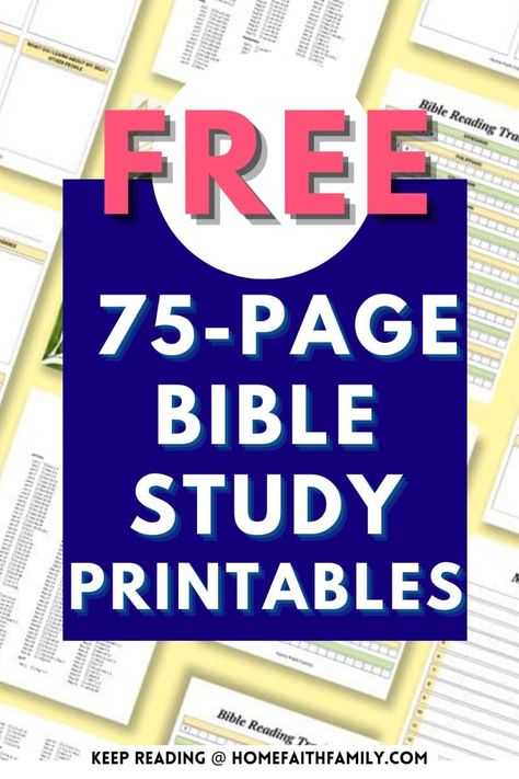 Free 75-Page Bible Study Printables Bible Study Timetable, Bible Study Pages Journal Ideas, Bible Study Cheat Sheet, Bible Reference Guide, Christian Bible Study Printables, Bible Study Pages Printable, Bible Journaling Free Printables, Printable Bible Breakdowns Free, Bible Study Cover Page