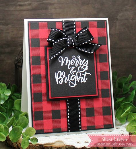 Plaid Christmas Card, Christmas Cards 2018, Homemade Christmas Cards, Stampin Up Christmas Cards, Christmas Card Crafts, Diy Christmas Cards, Christmas Cards To Make, Stamping Up Cards, Winter Cards