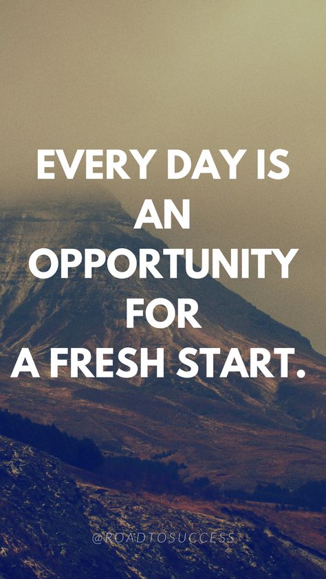 "Everyday is an oppotunity for a fresh start" Motivation/Inspiration quotes for growth and success. Quotes For Growth, Goals 2024, Motivation Inspiration Quotes, Positive Good Morning Quotes, Quotes For Success, Ocean Wallpaper, Always Believe, A Fresh Start, Motivational Quotes For Success