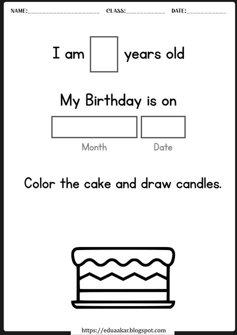 Birthday Worksheets Learning Birthday Preschool, I Know My Birthday Worksheet, My Birthday Preschool Activities, Teaching Birthday Preschool, Birthday Learning Activities, Birthday Lesson Plans Preschool, Birthday Activity Sheet, Birthday Worksheets Free Printables, Birthday Activities For Kindergarten