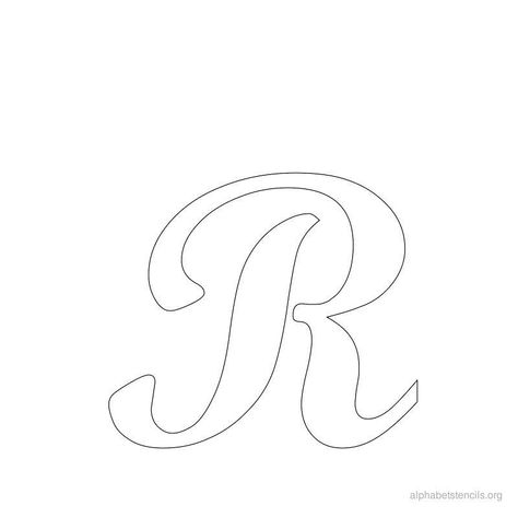 Cursive R, Cursive B, R Alphabet, Free Printable Letter Stencils, Letter Printables, Alphabet Embroidery Design, Letter Stencils Printables, Stencil Lettering, Cake Stencils