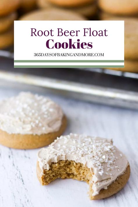 Cookies Made With Sour Cream, Beer Frosting, Root Beer Cookies, Beer Dessert, Cookies Monster, Crumble Cookie Recipe, Beer Snacks, Cookie Recipes Chewy, Soda Shop