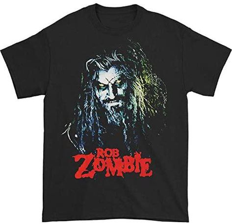 Rob Zombie T Shirt, Doll Halloween Costume, Zombie T Shirt, Black Short Sleeve Shirt, Rob Zombie, Band Merch, Manado, High Fashion Street Style, Look Cool