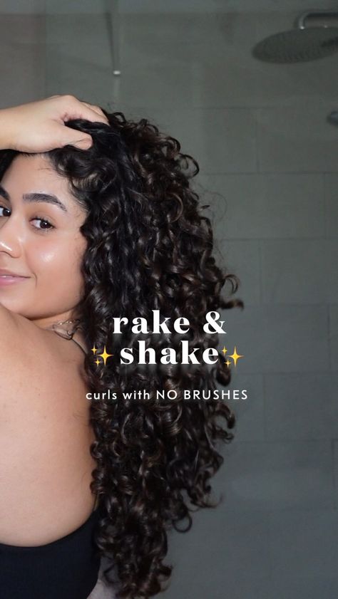 Rake And Shake Curly Hair, How To Detangle Curly Hair, Curly Hair Method Steps, Curly Hair Definition, Curl Clumps, Detangle Curly Hair, Curly Hair Techniques, Curly Styling, Curly Hair Brush