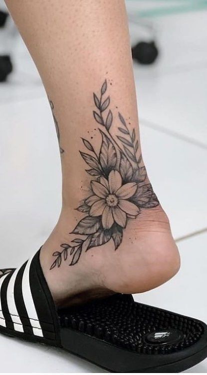 Inner Ankle Tattoos, Wrap Around Ankle Tattoos, Just Breathe Tattoo, Ankle Tattoos For Women, Anklet Tattoos, Foot Tattoos For Women, Hip Tattoos Women, Leg Tattoos Women, Best Sleeve Tattoos