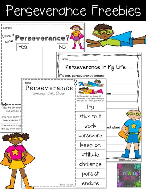 Perseverence by Growing Firsties delete Perseverance Activities, Teaching Growth Mindset, Growth Mindset Classroom, Visible Learning, Mindset Activities, Habits Of Mind, Counseling Lessons, Guidance Lessons, Elementary School Counseling