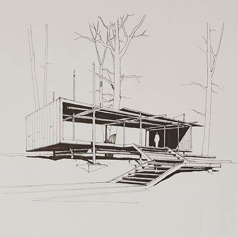 Sketch Illustration | Residential Line Sketches, Sketch Illustration, Trees, Sketch, Black And White, Architecture, On Instagram, White, Instagram