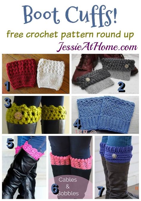 boot-cuffs-free-crochet-pattern-round-up Crochet Boot Cuffs Free Pattern, Crochet Boot Cuff Pattern, Crochet Boot Cuff, Boot Cuff Pattern, Crocheted Stuff, Crochet Boot Cuffs, Crochet Leg Warmers, Boot Cuff, Crochet Wearables