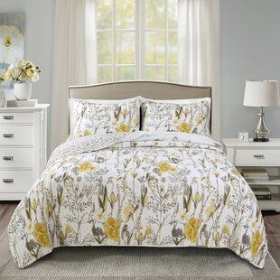 Ophelia & Co. Southa Roses 7 Piece Comforter Set | Wayfair King Quilt Sets, Lush Decor, Queen Size Quilt, King Size Quilt, Green Quilt, Farmhouse Bedroom Decor, Floral Quilt, King Quilt, Reversible Quilt