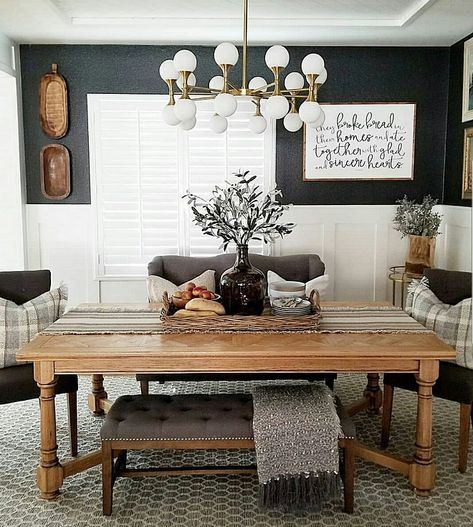 Kaufman House, Farmhouse Lighting Dining, Rustic Farmhouse Dining Room, Farm House Dining Room, Fall Dining Room, Farmhouse Dining Rooms Decor, Dining Room Design Modern, Farmhouse Dining Room Table, Autumn Dining