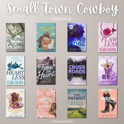 Small town or cowboy romance 👀 Let’s chat about this 🩶 I have always LOVED a small town romance. They sit very high up there with Sports Romance and Bully Romance for me. The cowboy romance era tho?… not so much. I think I enjoy cowboy romances because they’re set in a small town. This post is inspired by @mel.is.booked 🫶🏼 we’ve been seeing a lot of confusion out there lately. A lot of readers recommending cowboy romance books that aren’t actually cowboy, they’re small town. So here are s... Small Town Romance Books, Juniper Hill Devney Perry, Powerless Elsie Silver, Cute Romance Books, Country Romance Books, Flawless Elsie Silver, Heartless Elsie Silver, Book Lovers Emily Henry, All Rhodes Lead Here