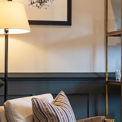 The English Panelling Co. on Instagram: "A lovely room created using our Regency Wall Panelling. Thank you @palatinehomes #wallpanelling #panelling #panelledwalls #study #studyroom #homeoffice #homeofficeideas #housebuild #houserenovation #houseandhome" Wall Blue, Wall Panelling, Study Room, The English, A Love, Home Living Room, Wall Paneling, Instagram A, Building A House