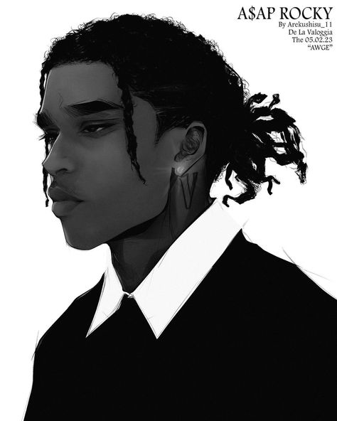 Black Anime Guy, Black Cartoon Characters, Swag Cartoon, Anime Guy, Asap Rocky, Black Characters, Black Anime Characters, Black Cartoon, Arte Inspo